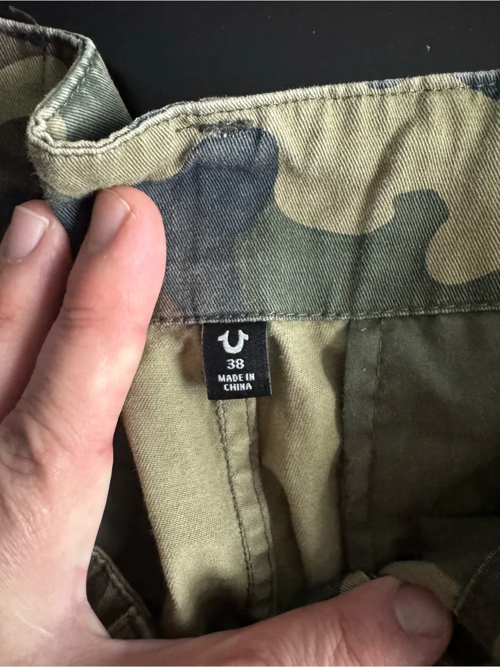 True Religion Camo Cargo Shorts in Green/Brown New Never Worn
